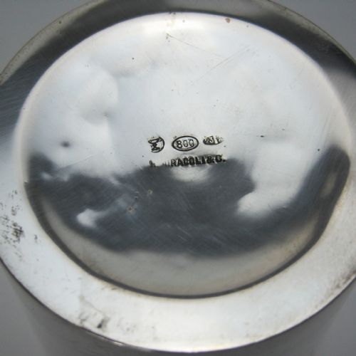 CONTINENTAL 800 GRADE ART DECO STYLE SILVER COCKTAIL SHAKER - ADDITIONAL PHOTO 3