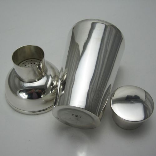 CONTINENTAL 800 GRADE ART DECO STYLE SILVER COCKTAIL SHAKER - ADDITIONAL PHOTO 4