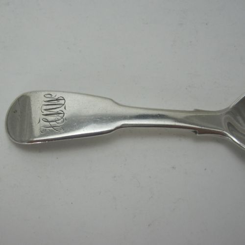 WILLIAM BATEMAN GEORGIAN SILVER TEA CADDY SPOON - ADDITIONAL PHOTO 1