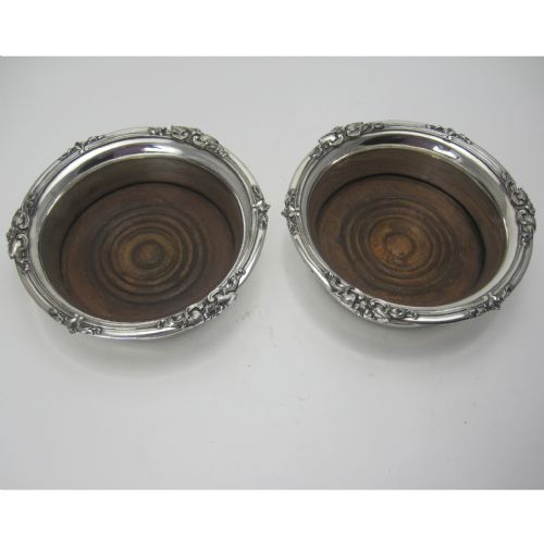 pair of old sheffield plate george iii coasters - CATEGORY: ANTIQUE SILVER - DATED 1800