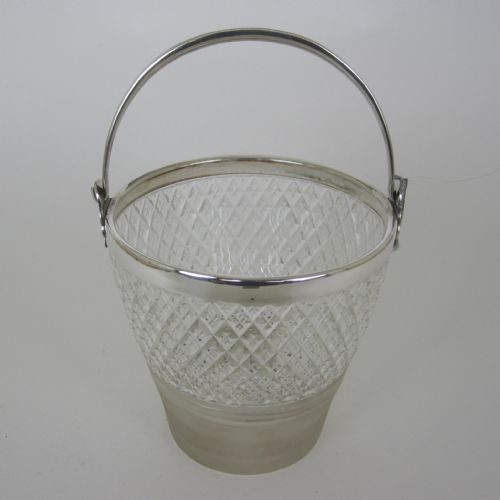 LATE VICTORIAN CUT GLASS AND SILVER PLATE ICE PAIL - ADDITIONAL PHOTO 1