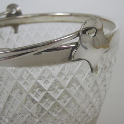 LATE VICTORIAN CUT GLASS AND SILVER PLATE ICE PAIL - ADDITIONAL PHOTO 2