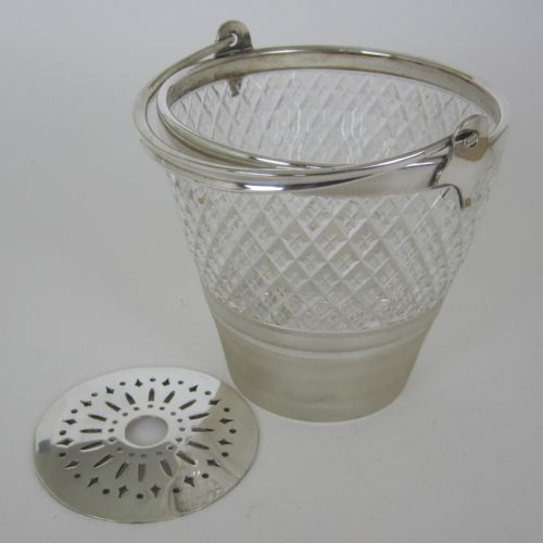 LATE VICTORIAN CUT GLASS AND SILVER PLATE ICE PAIL - ADDITIONAL PHOTO 4