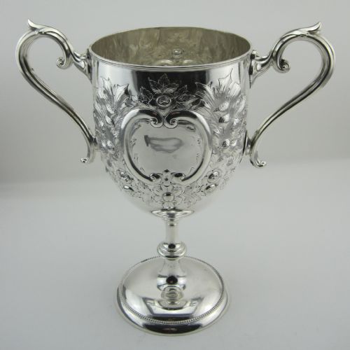 Impressive Large Victorian Silver Plated Trophy Cup