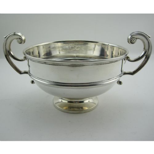 plain edwardian silver rose bowl or trophy - CATEGORY: ANTIQUE SILVER - DATED 1900
