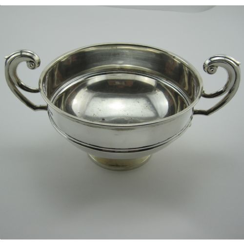 PLAIN EDWARDIAN SILVER ROSE BOWL OR TROPHY - ADDITIONAL PHOTO 1