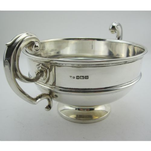 PLAIN EDWARDIAN SILVER ROSE BOWL OR TROPHY - ADDITIONAL PHOTO 2