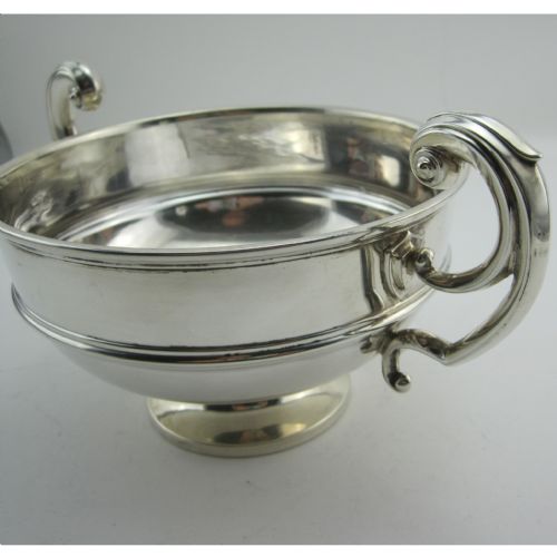 PLAIN EDWARDIAN SILVER ROSE BOWL OR TROPHY - ADDITIONAL PHOTO 3