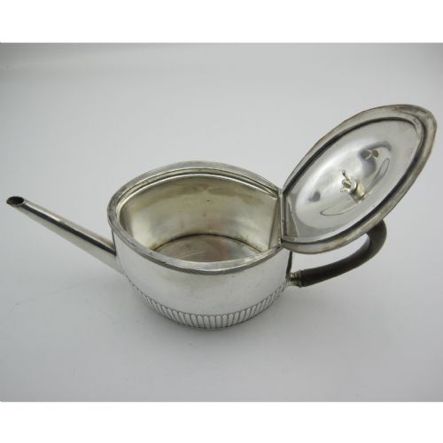 UNUSUAL GEORGIAN OLD SHEFFIELD PLATE ARGYLE STYLE TEA POT - ADDITIONAL PHOTO 2