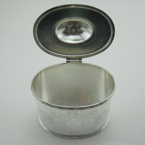 VICTORIAN HUKIN HEATH SILVER PLATED TEA CADDY OR TRINKET BOX - ADDITIONAL PHOTO 1