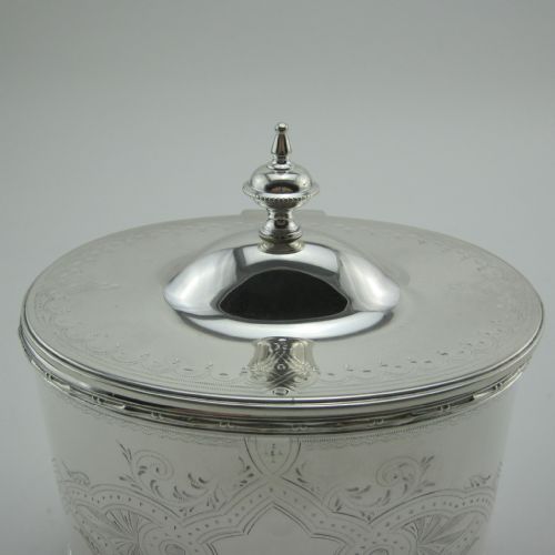 VICTORIAN HUKIN HEATH SILVER PLATED TEA CADDY OR TRINKET BOX - ADDITIONAL PHOTO 2