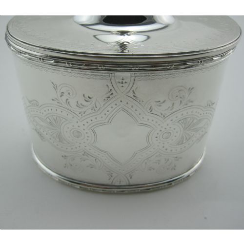 VICTORIAN HUKIN HEATH SILVER PLATED TEA CADDY OR TRINKET BOX - ADDITIONAL PHOTO 3
