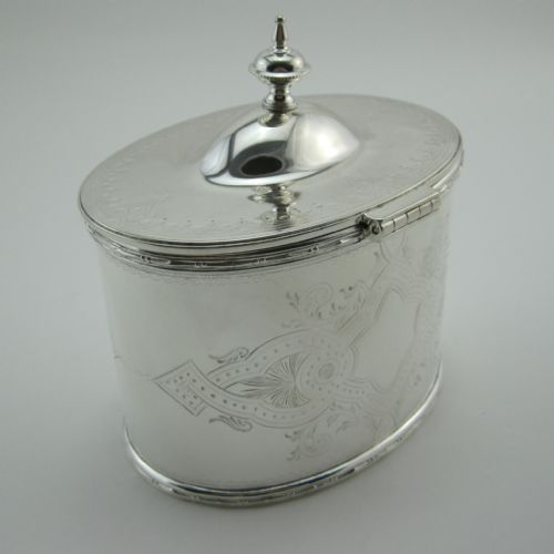 VICTORIAN HUKIN HEATH SILVER PLATED TEA CADDY OR TRINKET BOX - ADDITIONAL PHOTO 5
