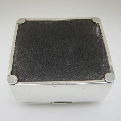 PLAIN EDWARDIAN SILVER SQUARE TRINKET OR CIGARETTE BOX - ADDITIONAL PHOTO 5