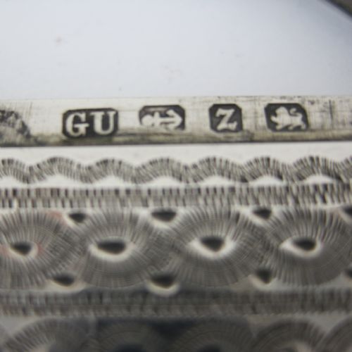 VICTORIAN SHAPED RECTANGULAR SILVER VISITING CARD CASE - ADDITIONAL PHOTO 3