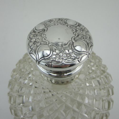 EDWARDIAN ART NOUVEAU STYLE SILVER PERFUME BOTTLE - ADDITIONAL PHOTO 1