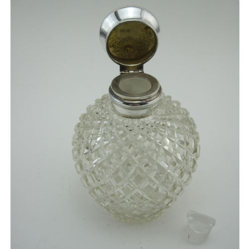 EDWARDIAN ART NOUVEAU STYLE SILVER PERFUME BOTTLE - ADDITIONAL PHOTO 2