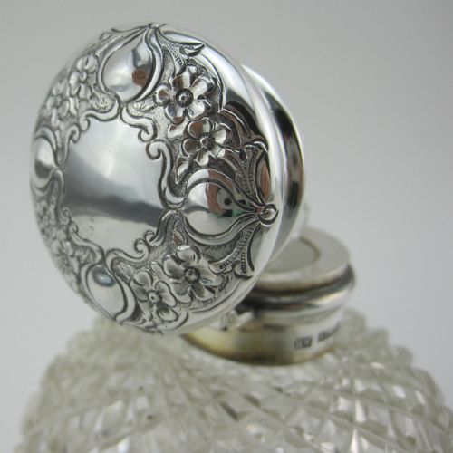 EDWARDIAN ART NOUVEAU STYLE SILVER PERFUME BOTTLE - ADDITIONAL PHOTO 5