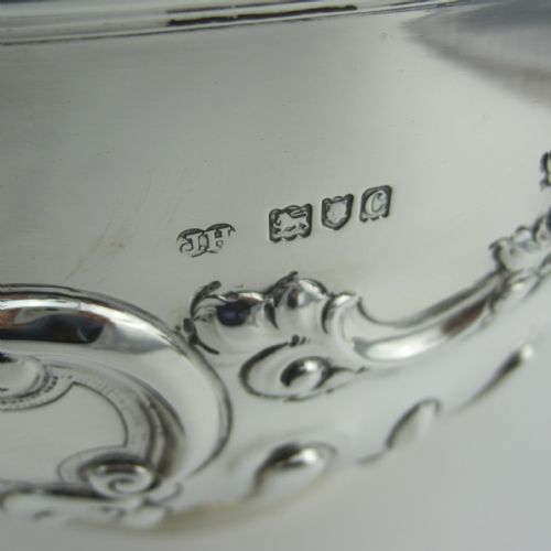 LARGE LATE VICTORIAN SILVER ROSE BOWL - ADDITIONAL PHOTO 2