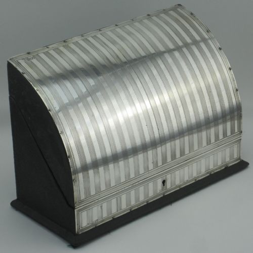 smart william comyns edwardian silver desk stationery box - CATEGORY: ANTIQUE SILVER - DATED 1900