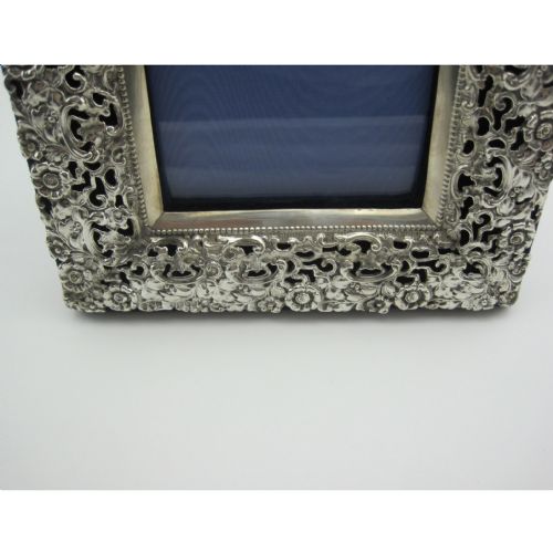 DECORATIVE EDWARDIAN RECTANGULAR SILVER PHOTO FRAME - ADDITIONAL PHOTO 1