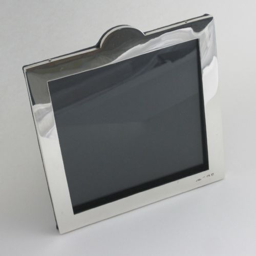 stylish plain edwardian silver photo frame - CATEGORY: ANTIQUE SILVER - DATED 1900