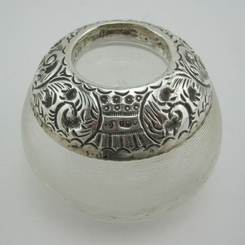 EDWARDIAN SILVER AND GLASS MATCH STRIKER - ADDITIONAL PHOTO 2