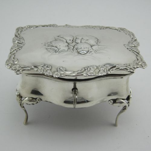 Reynolds Style William Comyns Silver Dressing Table Box