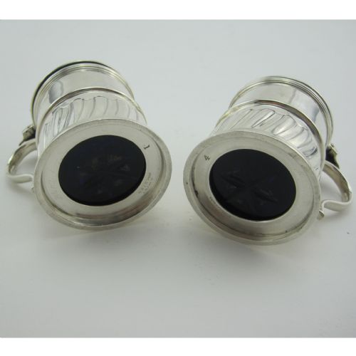 PAIR OF HANDSOME EDWARDIAN SILVER MUSTARD POTS - ADDITIONAL PHOTO 5