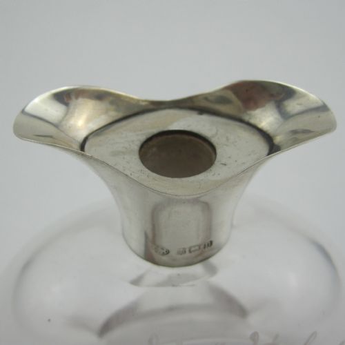 UNUSUAL NOVELTY SILVER AND GLASS WHISKEY NOGGIN DECANTER - ADDITIONAL PHOTO 1