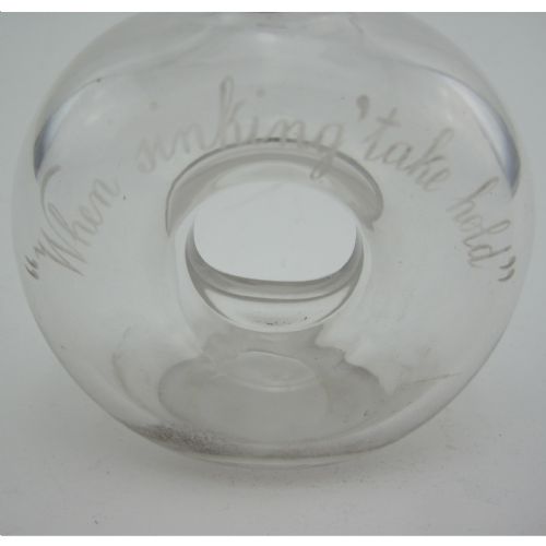 UNUSUAL NOVELTY SILVER AND GLASS WHISKEY NOGGIN DECANTER - ADDITIONAL PHOTO 2