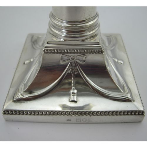 SET OF FOUR THOMAS BRADBURY STERLING SILVER CANDLESTICKS - ADDITIONAL PHOTO 4