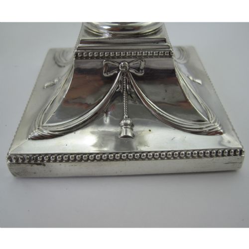 SET OF FOUR THOMAS BRADBURY STERLING SILVER CANDLESTICKS - ADDITIONAL PHOTO 7