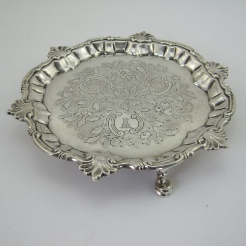 george ii sterling silver shaped circular salver - CATEGORY: ANTIQUE SILVER - DATED 1750