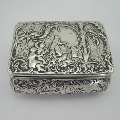 late victorian dutch sterling silver box - CATEGORY: ANTIQUE SILVER - DATED 1890