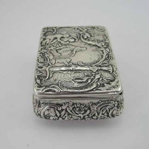 LATE VICTORIAN DUTCH STERLING SILVER BOX - ADDITIONAL PHOTO 1