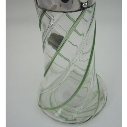 VICTORIAN STERLING SILVER CLARET JUG WITH PLAIN MOUNT - ADDITIONAL PHOTO 3