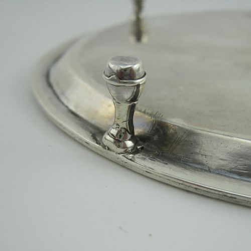 GOOD QUALITY GEORGIAN SILVER SALVER OR TEA POT STAND - ADDITIONAL PHOTO 2
