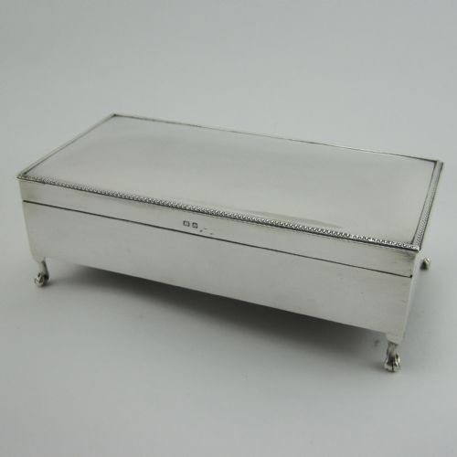 good quality mappin webb silver jewellery box - CATEGORY: ANTIQUE SILVER - DATED 1910