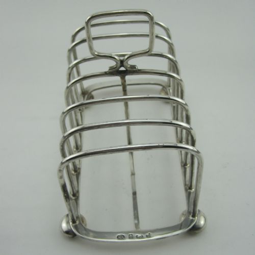GOOD QUALITY RECTANGULAR EDWARDIAN SILVER TOAST RACK - ADDITIONAL PHOTO 2
