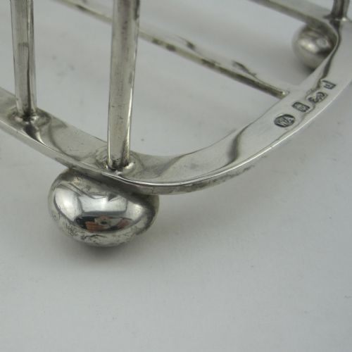 GOOD QUALITY RECTANGULAR EDWARDIAN SILVER TOAST RACK - ADDITIONAL PHOTO 3