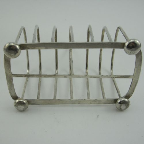 GOOD QUALITY RECTANGULAR EDWARDIAN SILVER TOAST RACK - ADDITIONAL PHOTO 4