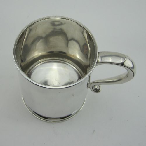LARGE GOOD QUALITY GEORGIAN STYLE SILVER PINT MUG - ADDITIONAL PHOTO 2