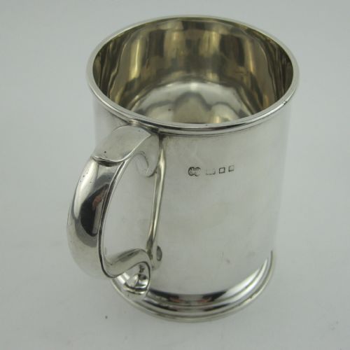 LARGE GOOD QUALITY GEORGIAN STYLE SILVER PINT MUG - ADDITIONAL PHOTO 3