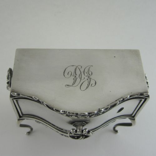 SMALL SILVER EDWARDIAN JEWELLERY BOX IN THE FORM OF A DRESSING TABLE - ADDITIONAL PHOTO 1