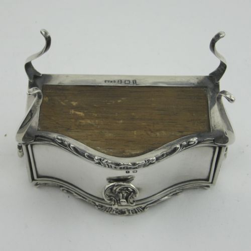 SMALL SILVER EDWARDIAN JEWELLERY BOX IN THE FORM OF A DRESSING TABLE - ADDITIONAL PHOTO 4