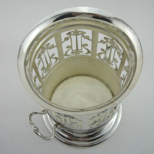 STYLISH ART NOUVEAU SILVER PLATED SODA OR BOTTLE STAND - ADDITIONAL PHOTO 2