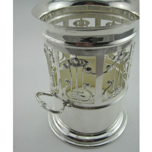STYLISH ART NOUVEAU SILVER PLATED SODA OR BOTTLE STAND - ADDITIONAL PHOTO 3
