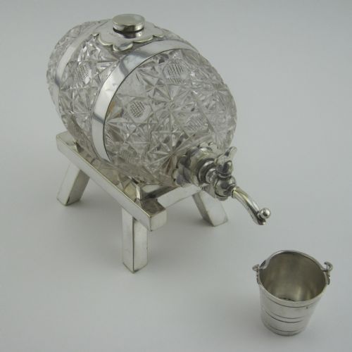 EDWARDIAN MAPPIN WEBB GOOD QUALITY WHISKEY OR SPIRIT BARREL - ADDITIONAL PHOTO 2