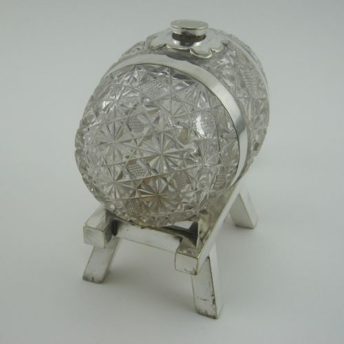 EDWARDIAN MAPPIN WEBB GOOD QUALITY WHISKEY OR SPIRIT BARREL - ADDITIONAL PHOTO 4